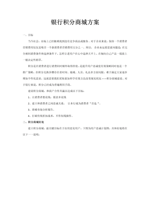 电子商务与银行积分联合专项方案.docx