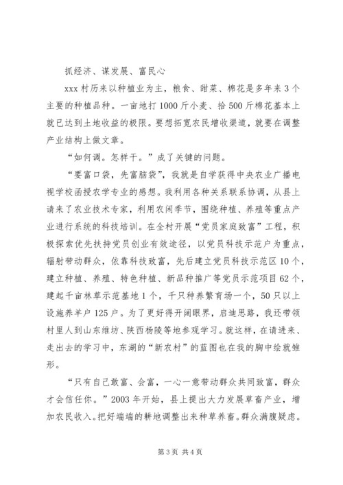 村党支部书记先进事迹汇报材料.docx