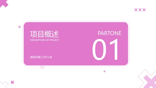 简约风粉色工作汇报PPT套装