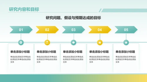 绿色扁平风毕业论文中期答辩通用模板PPT模板