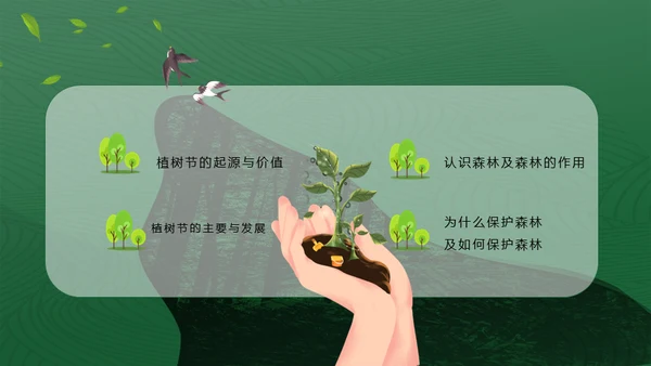 植树节认识森林保护森林主题教育通用PPT模板