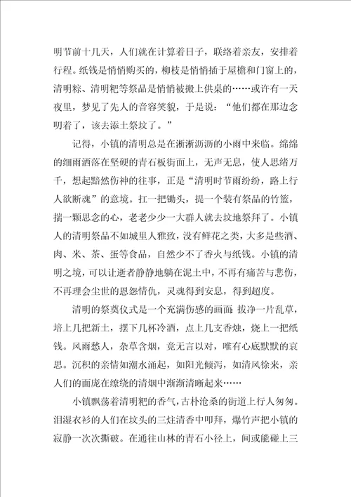 清明节踏青小学作文800字5篇