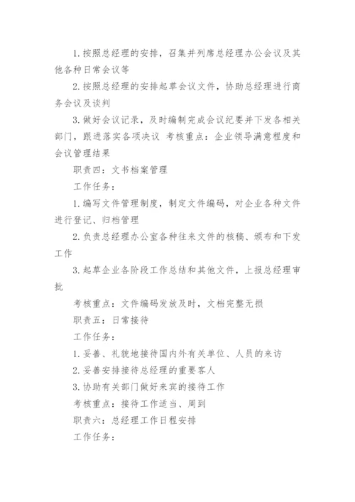 总经理助理岗位职责与任职要求.docx