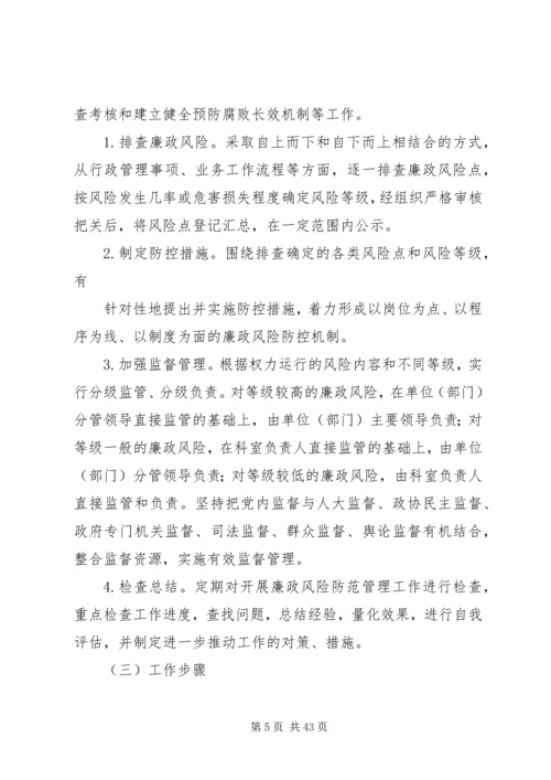 元石镇廉政风险防控实施意见.docx