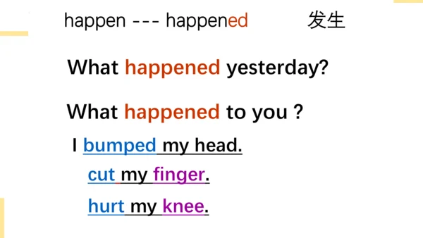 Module 9 Unit 1  What happened to you  课件(共32张PPT)