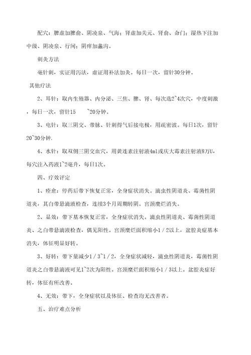 带下病中医诊疗常规