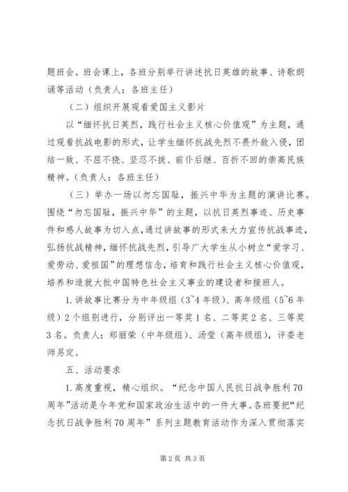 开展纪念抗战胜利70周年计划.docx