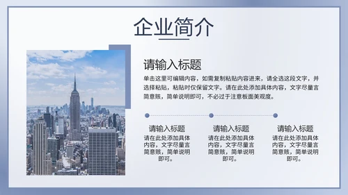 蓝色简约产品介绍手册PPT模