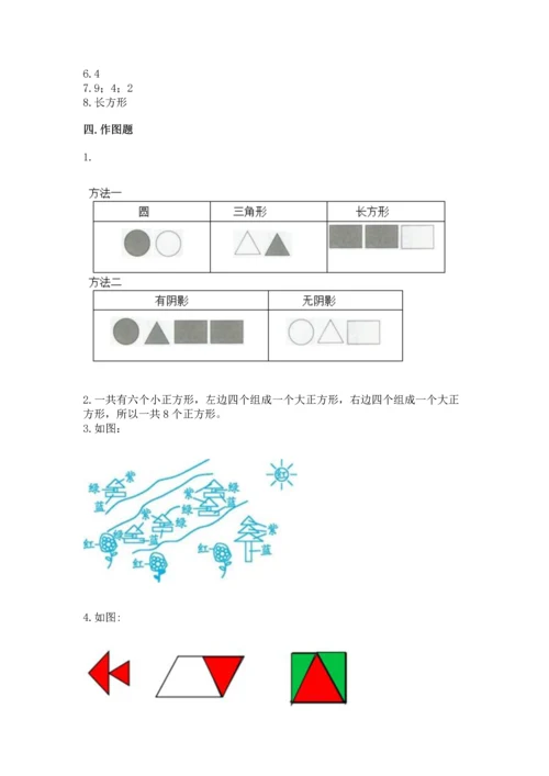 苏教版一年级下册数学第二单元 认识图形（二） 测试卷【考点精练】.docx