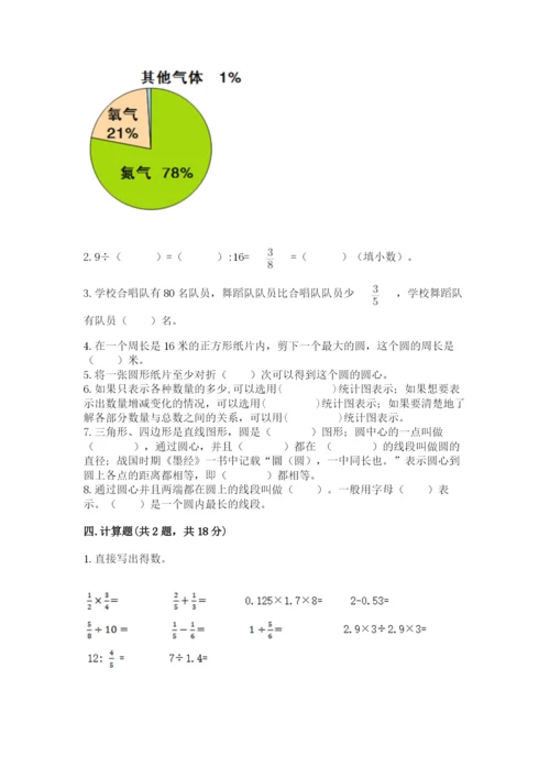 小学六年级上册数学期末测试卷及参考答案（培优a卷）.docx