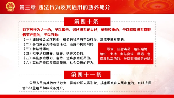 公职人员处分法通用PPT模板