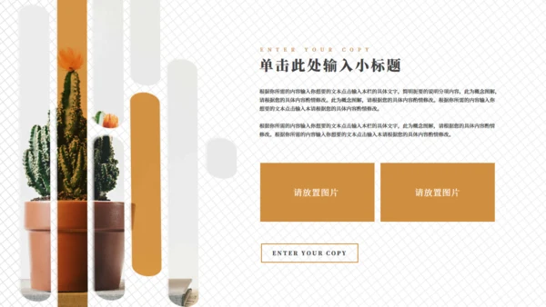 割裂花盆创意插画活动策划通用PPT模板