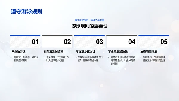 游泳安全报告PPT模板