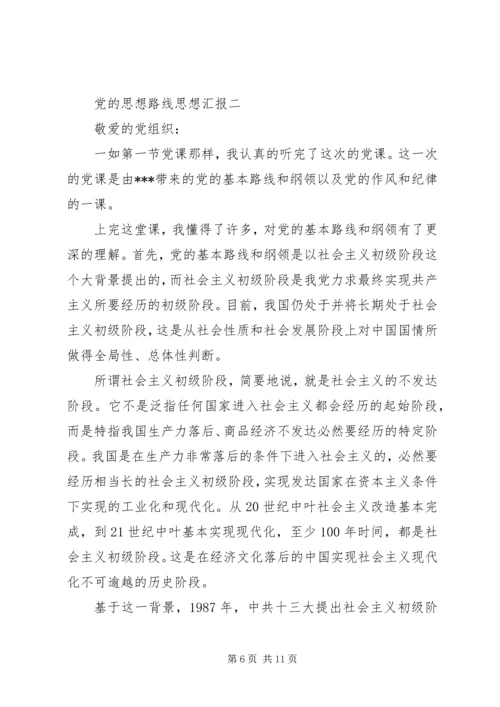 党的思想路线思想汇报.docx