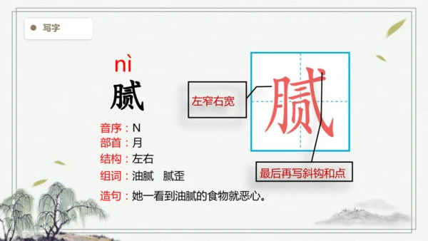 【2025春季学期教材】语文六下2.腊八粥 生字识记课件