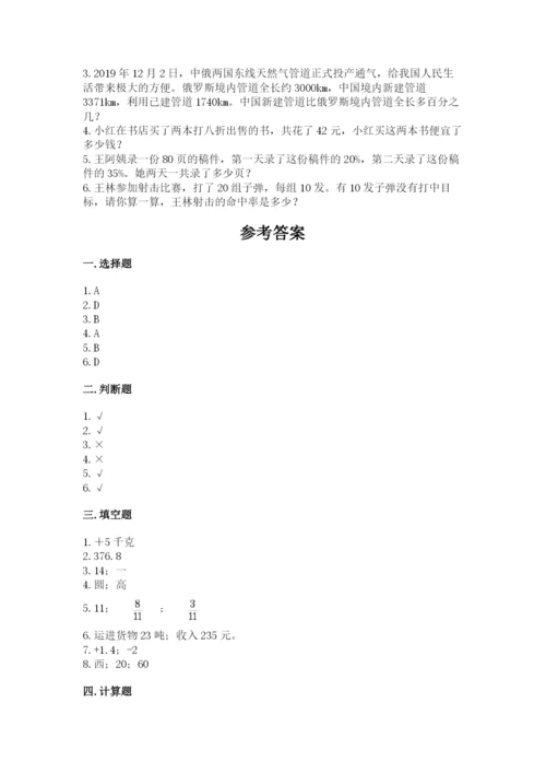 田阳县六年级下册数学期末测试卷及完整答案1套.docx