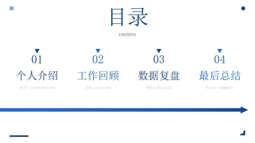 30页商务总结汇报通用目录PPT模板