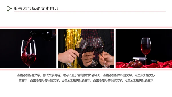 奢华红酒洋酒葡萄酒酒文化宣传PPT模板