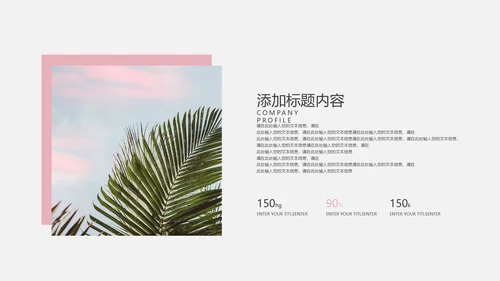 粉色椰风商业计划PPT模板