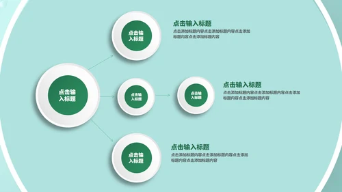 绿色小清新流体职场总结汇报PPT模板