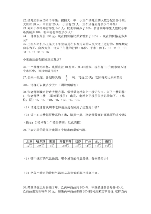 六年级小升初数学解决问题50道（能力提升）.docx