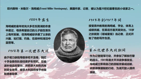 《老人与海》课件高中语文通用PPT课件模板