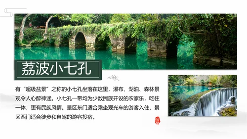 贵州印象旅游景点大山村PPT模板