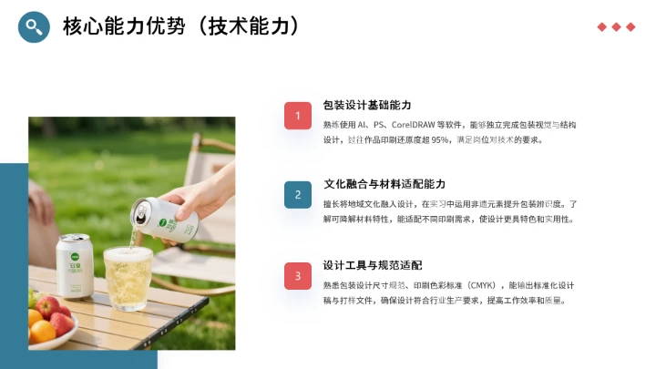 视觉传达与设计专业大学生求职综合能力展示职业生涯规划PPT