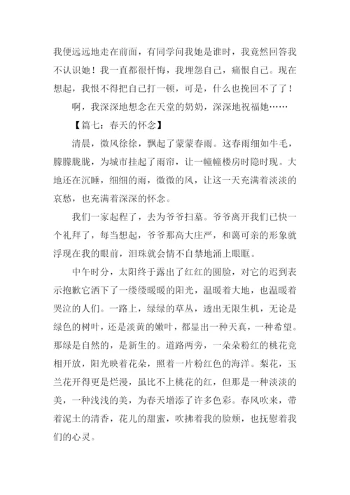 什么的怀念作文.docx