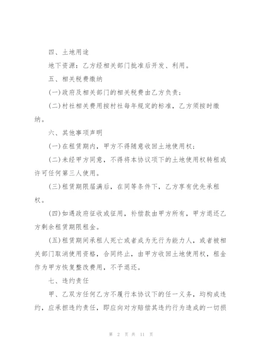 简单农村个人土地租赁合同.docx