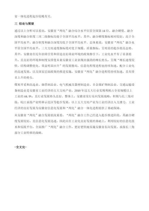 安徽省两化融合进程.docx