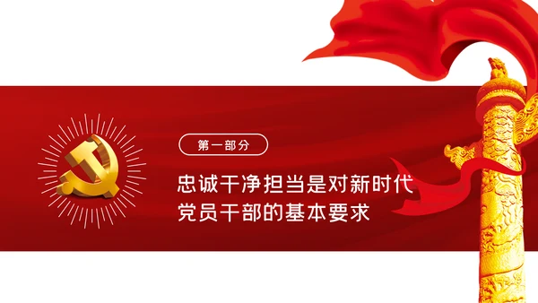 加强干部队伍建设做忠诚干净担当的干部队伍ppt党课