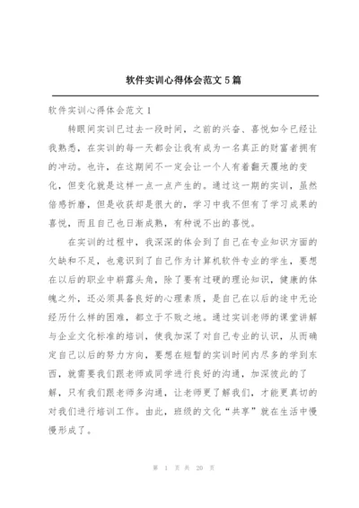 软件实训心得体会范文5篇.docx