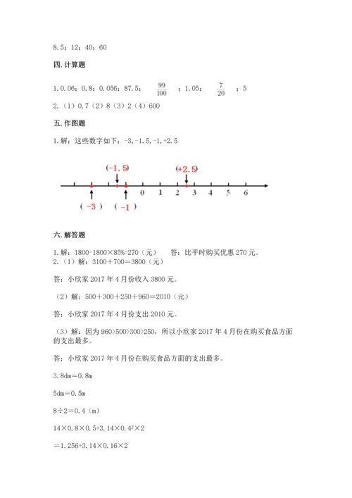 小学六年级下册数学期末测试卷含完整答案【必刷】.docx