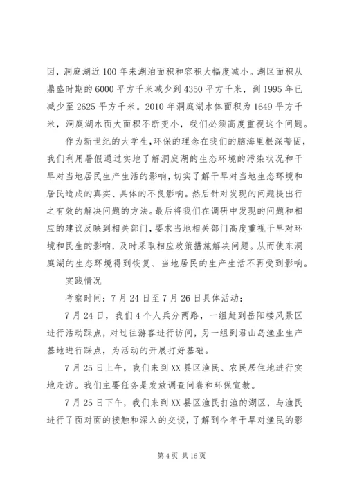 洞庭湖规划报告意见.docx