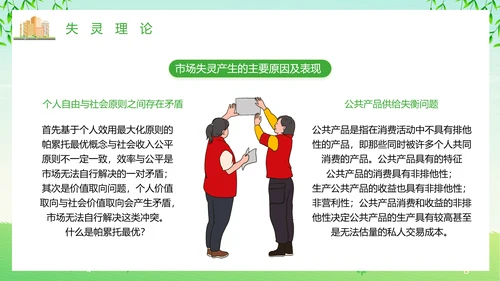 绿色清新卡通风社区治理动态PPT模板