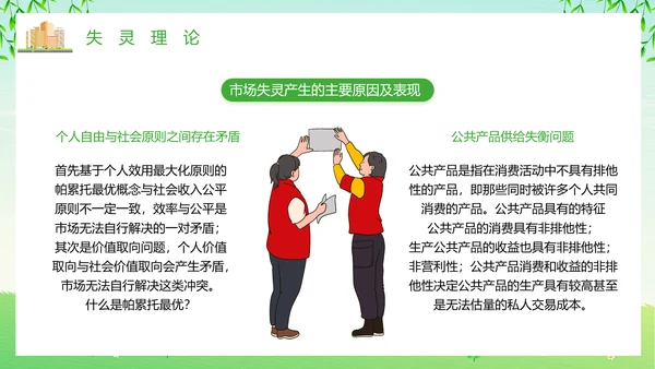 绿色清新卡通风社区治理动态PPT模板
