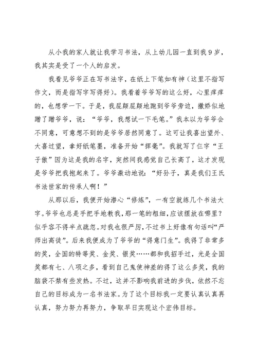 学习书法作文(共13页)