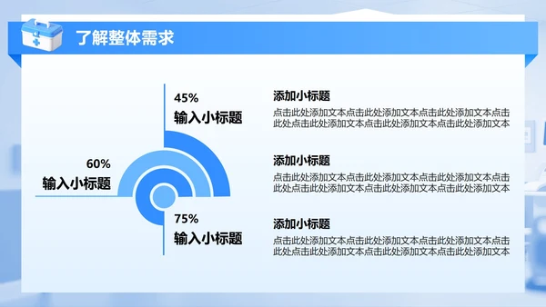 蓝色渐变商务风护理个案工作总结PPT模板