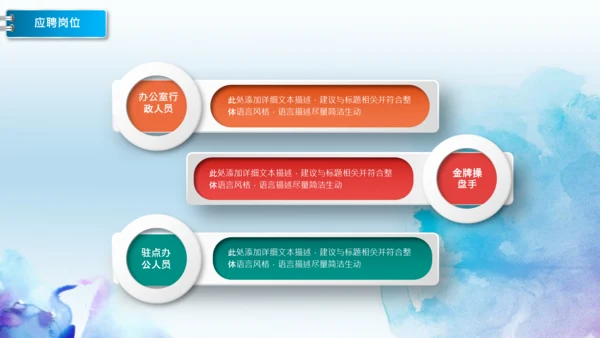 彩墨岗位竞聘报告面试个人简历PPT模板