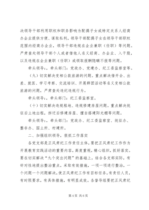 街道工委党的群众路线整治方案.docx