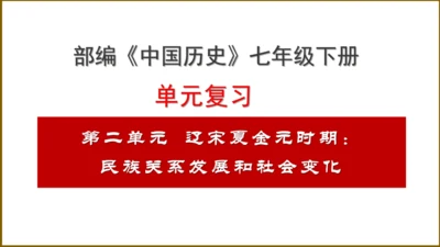 第二单元 辽宋夏金元时期：民族关系发展和社会变化（单元复习课件）