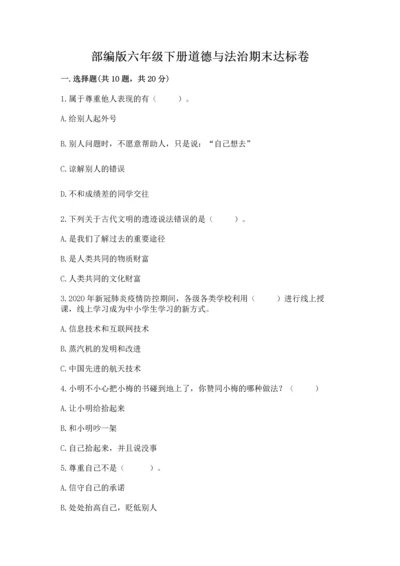 部编版六年级下册道德与法治期末达标卷新版.docx