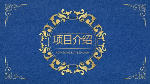 蓝色高端欧式风格商业计划书PPT动态模板