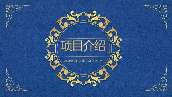 蓝色高端欧式风格商业计划书PPT动态模板