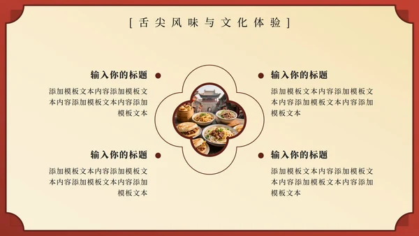 红色中国风西安旅行计划PPT模板