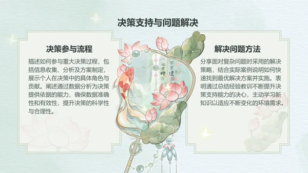 绿色中国风述职报告