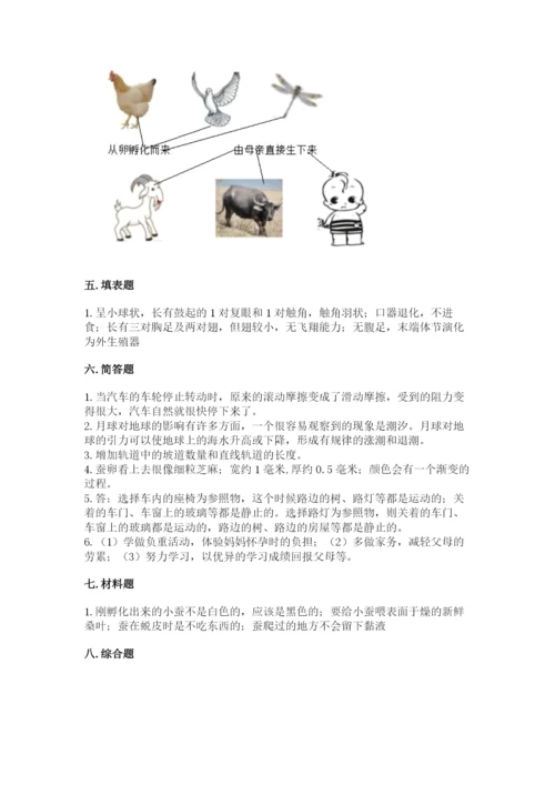 教科版三年级下册科学期末测试卷【考点精练】.docx