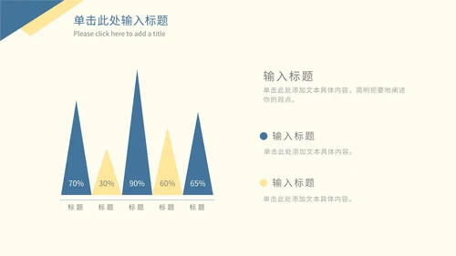 黄蓝简约商务PPT模板