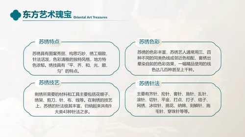 非遗文化江南苏绣PPT模板下载